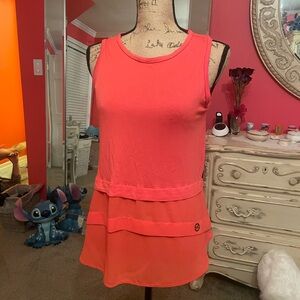 michael kors long tank top coral color